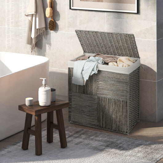 29 Gallons Laundry Hamper with Convenient Handles and Removable Liner Bag-Gray LuxuryLifeWay Online Store