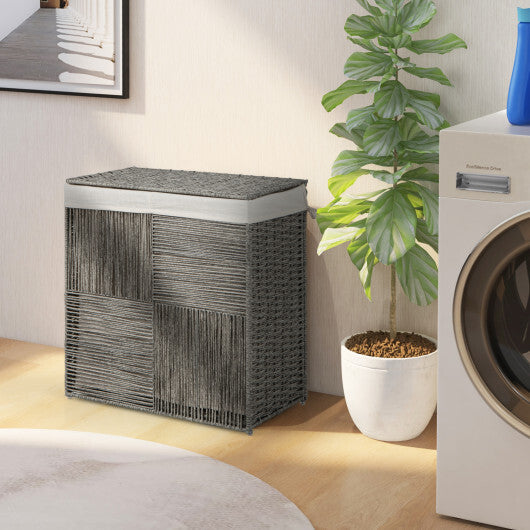 29 Gallons Laundry Hamper with Convenient Handles and Removable Liner Bag-Gray LuxuryLifeWay Online Store