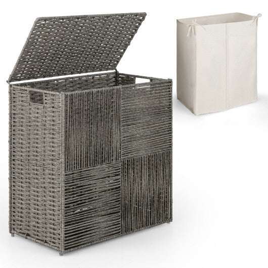 29 Gallons Laundry Hamper with Convenient Handles and Removable Liner Bag-Gray LuxuryLifeWay Online Store