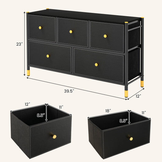 Floor Dresser Storage Organizer with 5/6/8 Drawers with Fabric Bins and Metal Frame-8-Drawer LuxuryLifeWay Online Store