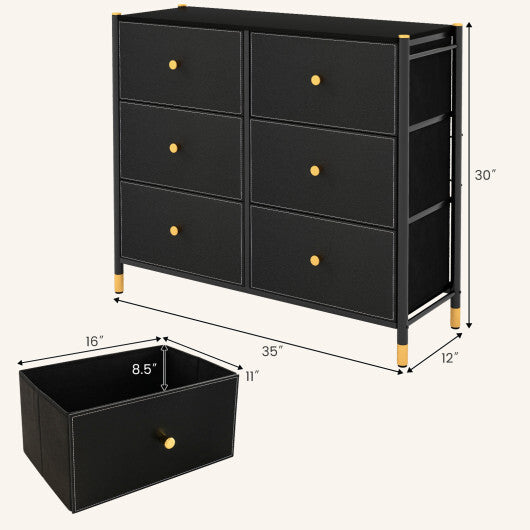 Floor Dresser Storage Organizer with 5/6/8 Drawers with Fabric Bins and Metal Frame-8-Drawer LuxuryLifeWay Online Store