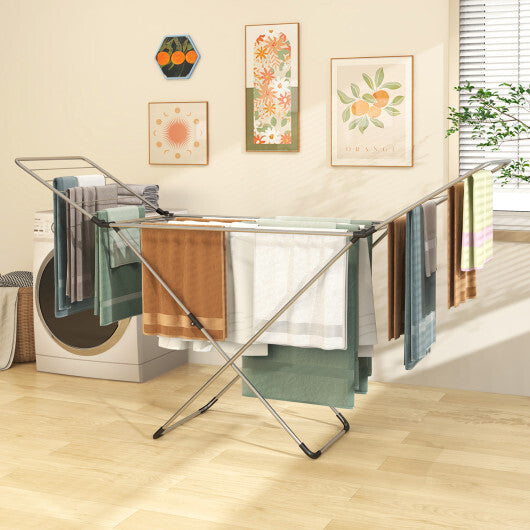Folding Clothes Drying Rack with Adjustable Wings for Indoor and Outdoor Use LuxuryLifeWay Online Store