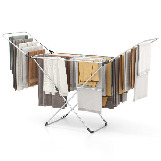 Folding Clothes Drying Rack with Adjustable Wings for Indoor and Outdoor Use LuxuryLifeWay Online Store