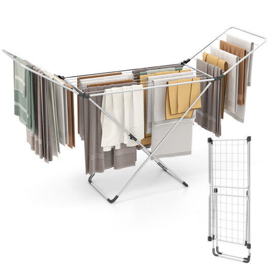 Folding Clothes Drying Rack with Adjustable Wings for Indoor and Outdoor Use LuxuryLifeWay Online Store