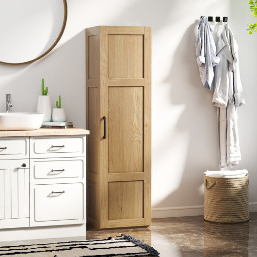 Tall Storage Cabinet with 4 Storage Shelves for Bathroom Living Room-Black LuxuryLifeWay Online Store