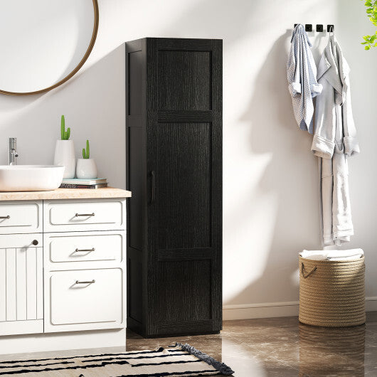 Tall Storage Cabinet with 4 Storage Shelves for Bathroom Living Room-Black LuxuryLifeWay Online Store