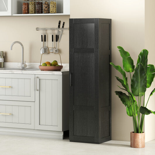 Tall Storage Cabinet with 4 Storage Shelves for Bathroom Living Room-Black LuxuryLifeWay Online Store