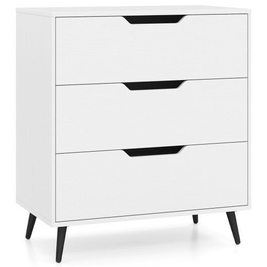 3-Drawer Rustic Farmhouse Wooden Storage Dresser-Walnut LuxuryLifeWay Online Store