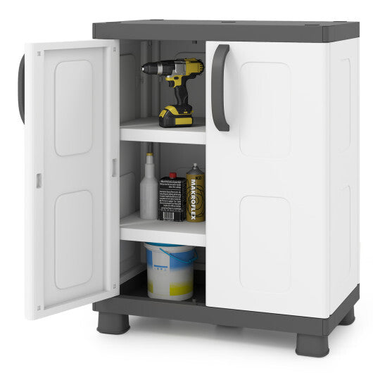 Freestanding Buffet Cabinet Sideboard with 2 Doors and Adjustable Shelves for Kitchen and Garage-Beige LuxuryLifeWay Online Store