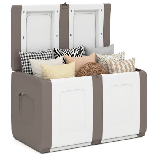53 Gallon Patio Container with Lockable Lid  for Packages and Garden-Gray LuxuryLifeWay Online Store