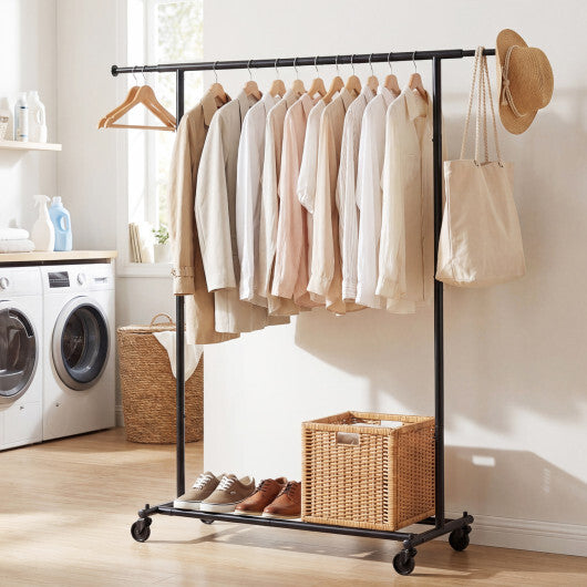 Mobile Garment Rack with Extendable Rods Heavy-Duty Metal Clothes Stand on Wheels LuxuryLifeWay Online Store