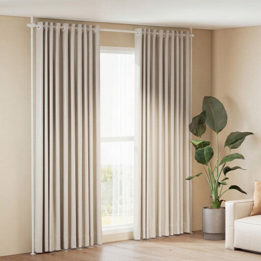 Room Divider Curtain Rod with Adjustable Floor to Ceiling Tension Rod (Curtains Not Included)-White LuxuryLifeWay Online Store