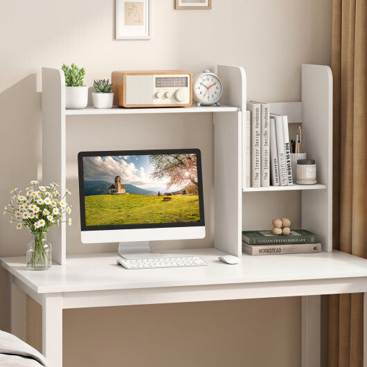 Expandable Desk Bookshelf with Open Cubes and Desktop Display Rack-Rustic Brown LuxuryLifeWay Online Store