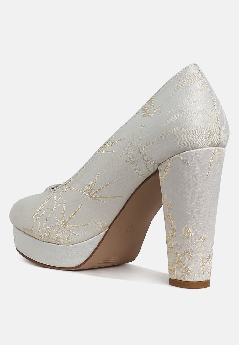 Jastour Platform Block Heel Pumps LuxuryLifeWay Online Store
