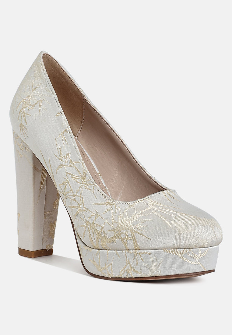 Jastour Platform Block Heel Pumps LuxuryLifeWay Online Store