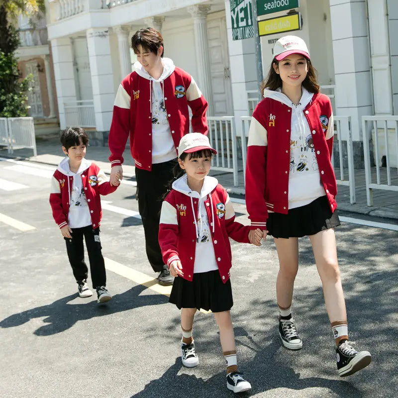 2024 New Family Matching Thick Baseball Jackets