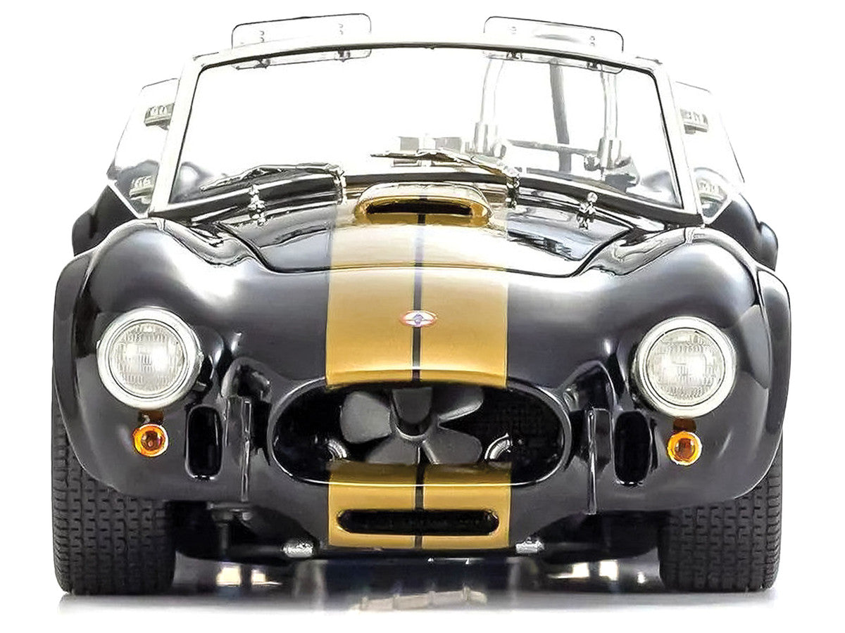 Shelby Cobra 427 S/C Black with Gold Stripes 1/18 Diecast Model Car by Kyosho LuxuryLifeWay Online Store