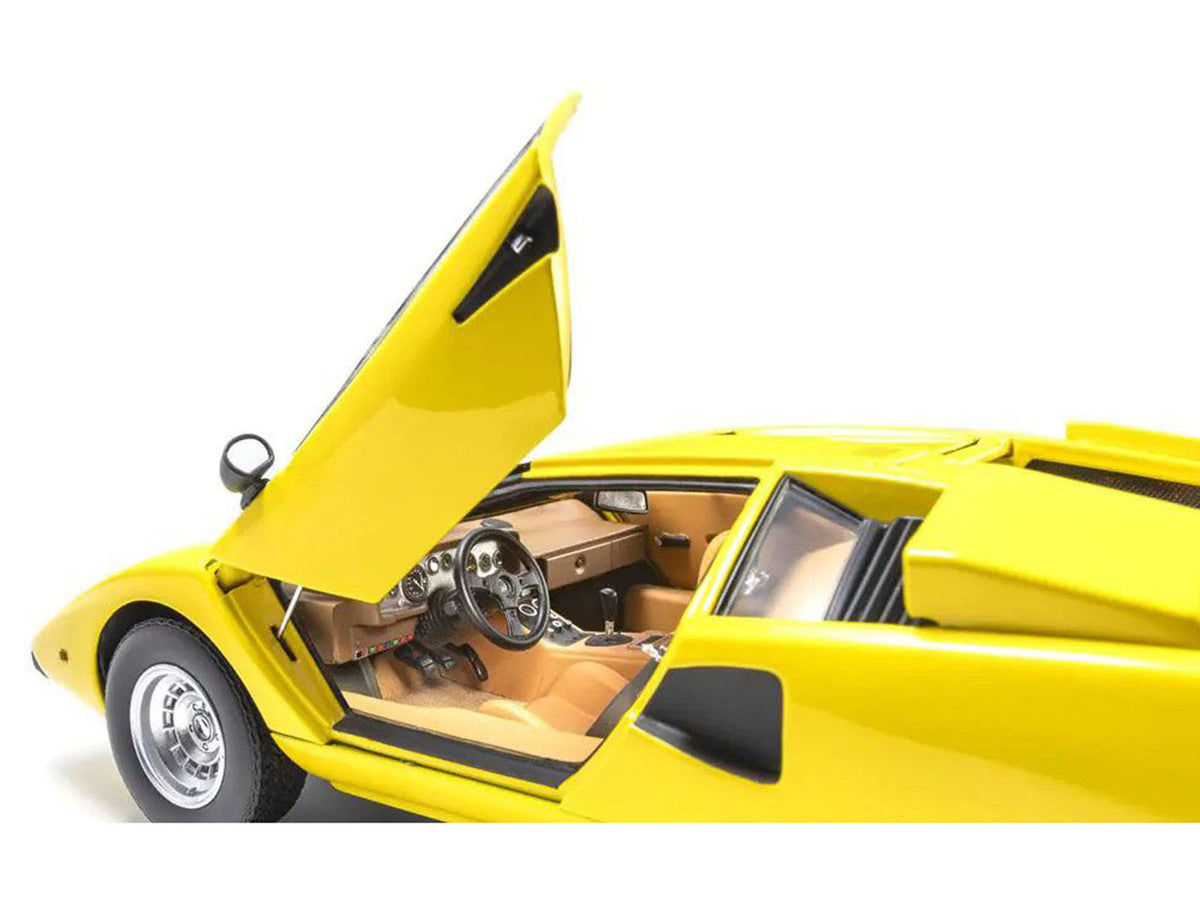 Lamborghini Countach LP 400 Yellow 1/18 Diecast Model Car by Kyosho LuxuryLifeWay Online Store