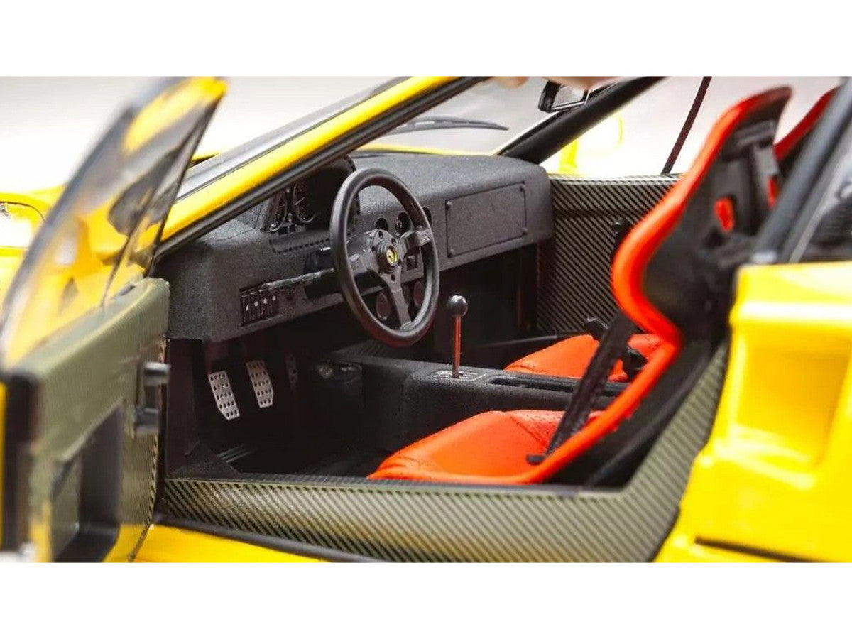 Ferrari F40 Yellow 1/18 Diecast Model Car by Kyosho LuxuryLifeWay Online Store