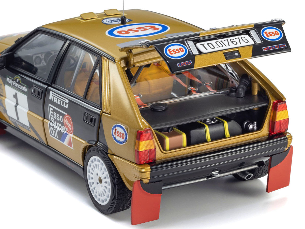 Lancia Delta HF 4WD #1 Fabrizio Tabaton - Luciano Tedeschini Winner "Rally Piancavallo" (1987) 1/18 Diecast Model Car by Kyosho LuxuryLifeWay Online Store