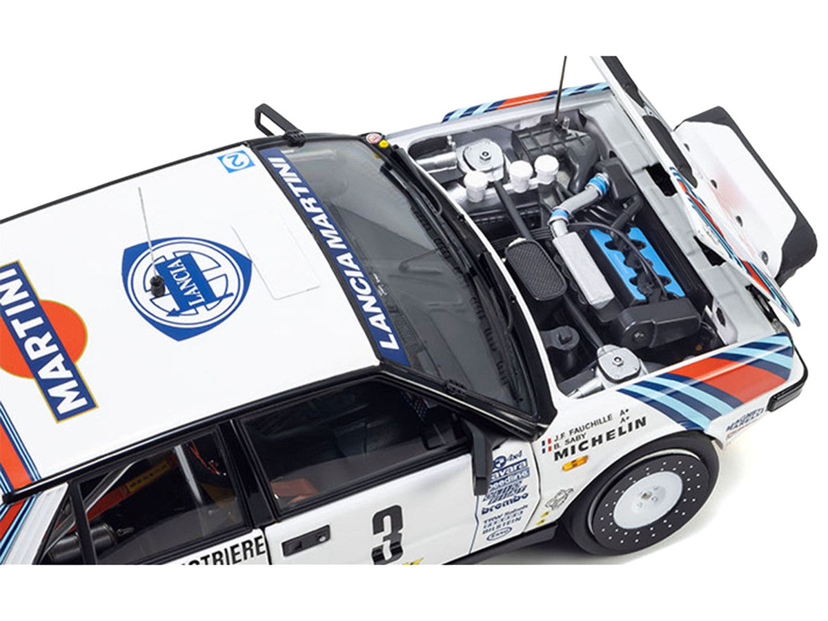 Lancia Delta HF 4WD #3 Juha Kankkunen - Juha Piironen "Martini Racing" Winner "Olympus Rally" (1987) 1/18 Diecast Model Car by Kyosho LuxuryLifeWay Online Store