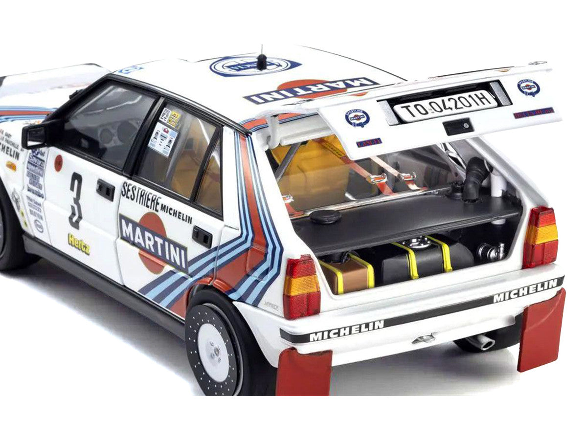 Lancia Delta HF 4WD #3 Bruno Saby - Jean-Francois Fauchille "Martini Racing" Winner "Rally Monte Carlo" (1988) 1/18 Diecast Model Car by Kyosho LuxuryLifeWay Online Store