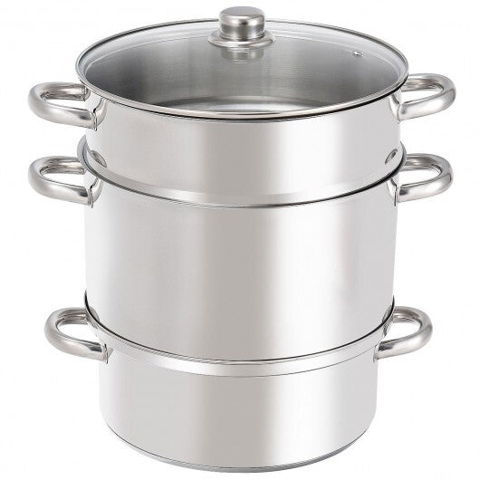 11-Quart Stainless Steel Pan Fruit Juicer Steamer LuxuryLifeWay Online Store