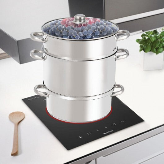 11-Quart Stainless Steel Pan Fruit Juicer Steamer LuxuryLifeWay Online Store