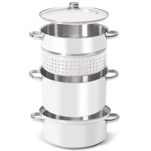 11-Quart Stainless Steel Pan Fruit Juicer Steamer LuxuryLifeWay Online Store