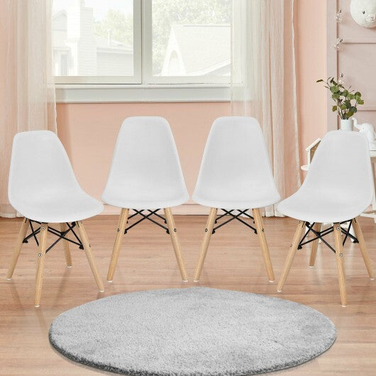 4 PCS Children Chair Set Medieval Style Dining Chairs with Wood Legs LuxuryLifeWay Online Store