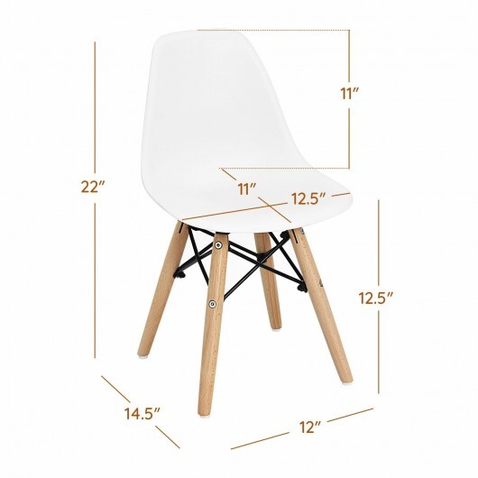 4 PCS Children Chair Set Medieval Style Dining Chairs with Wood Legs LuxuryLifeWay Online Store