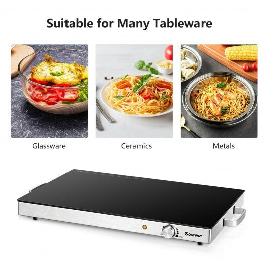 22 x 14 Inch Electric Warming Tray Hot Plate Dish Warmer with Adjustable Temperature LuxuryLifeWay Online Store