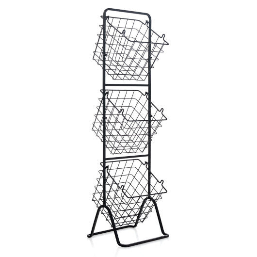 3-Tier Fruit Basket Stand with Adjustable Heights LuxuryLifeWay Online Store