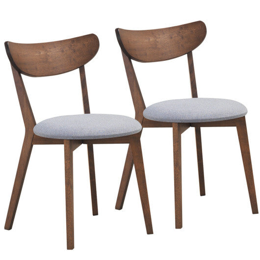Set of 2 Dining Chairs Upholstered Curved Back Side LuxuryLifeWay Online Store
