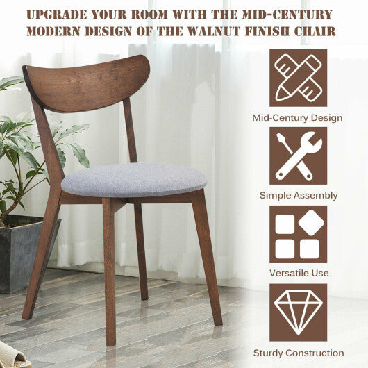 Set of 2 Dining Chairs Upholstered Curved Back Side LuxuryLifeWay Online Store