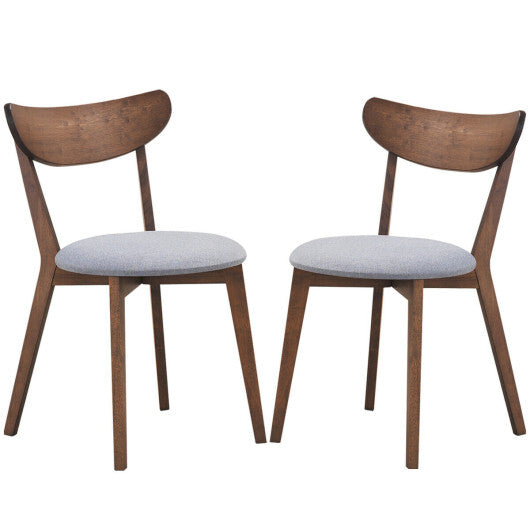 Set of 2 Dining Chairs Upholstered Curved Back Side LuxuryLifeWay Online Store