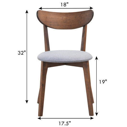 Set of 2 Dining Chairs Upholstered Curved Back Side LuxuryLifeWay Online Store