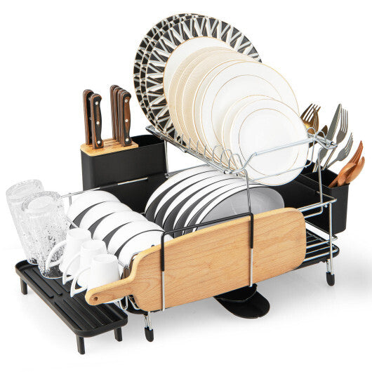 2-Tier Detachable Dish Rack with Drainboard and 360? Swivel Spout LuxuryLifeWay Online Store