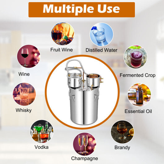 5/10 Gal 22/38 L Water Alcohol Distiller for DIY Whisky-5 Gal LuxuryLifeWay Online Store