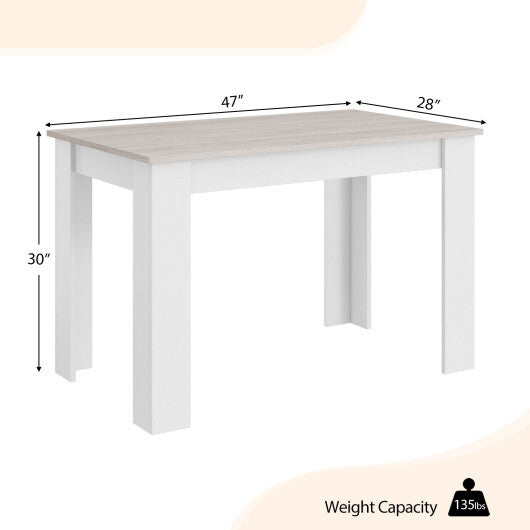 47 Inches Dining Table for Kitchen and Dining Room-Dark Gray LuxuryLifeWay Online Store