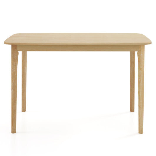 48 Inch Solid Wood Dining Table with Rubber Wood Supporting Legs for Kitchen Dining Room-Natural LuxuryLifeWay Online Store