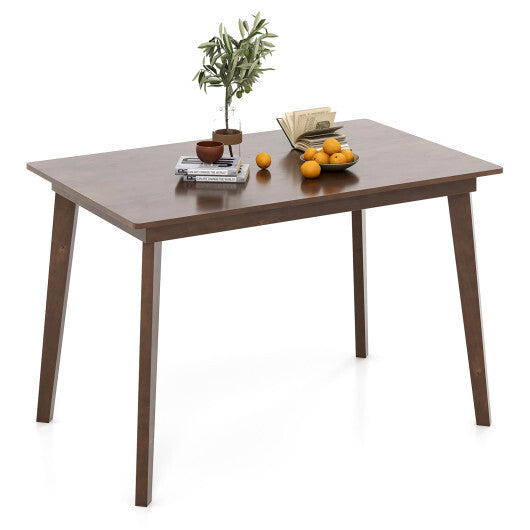 48 Inch Wooden Dining Table with Rubber Wood Legs for 4 People-Brown LuxuryLifeWay Online Store