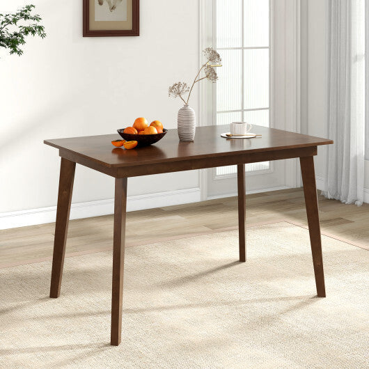48 Inch Wooden Dining Table with Rubber Wood Legs for 4 People-Brown LuxuryLifeWay Online Store