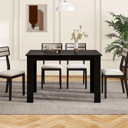 Extendable Dining Table for 4-8 People 47"-62" Large Rectangular Kitchen Table-Black LuxuryLifeWay Online Store
