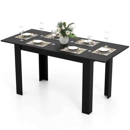 Extendable Dining Table for 4-8 People 47"-62" Large Rectangular Kitchen Table-Black LuxuryLifeWay Online Store