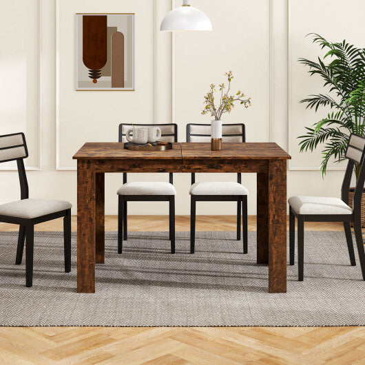 Extendable Dining Table for 4-8 People 47"-62" Large Rectangular Kitchen Table-Black LuxuryLifeWay Online Store