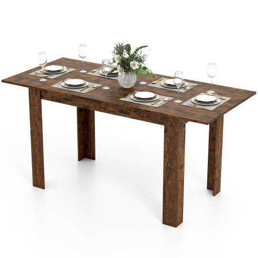 Extendable Dining Table for 4-8 People 47"-62" Large Rectangular Kitchen Table-Black LuxuryLifeWay Online Store