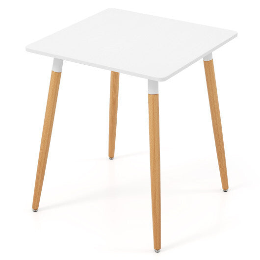 Square Dining Table with Adjustable Foot Pads for Dining Room Kitchen-White LuxuryLifeWay Online Store