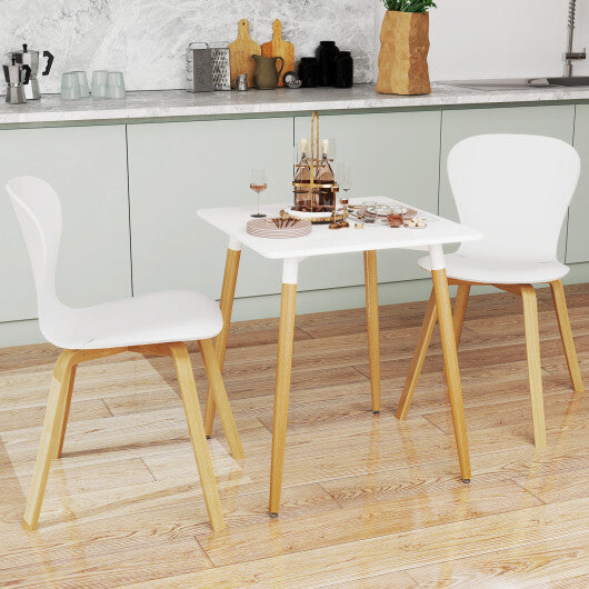Square Dining Table with Adjustable Foot Pads for Dining Room Kitchen-White LuxuryLifeWay Online Store