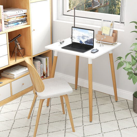 Square Dining Table with Adjustable Foot Pads for Dining Room Kitchen-White LuxuryLifeWay Online Store